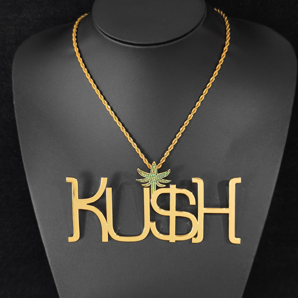 Iced Out Smooth Letter Pendant Logo