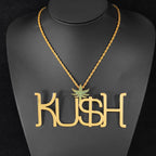 Iced Out Smooth Letter Pendant Logo
