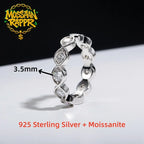 Iced Out Eternity Band Ring — 925 Silver