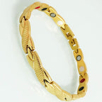 Cool Magnetic Therapy Bracelet for Man Women Waterproof Stainless Steel Snake Pattern Chain Bracelets Health Care Men's