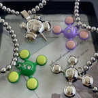 Quad Ball Pendant Hip Hop Style Stainless Steel Jewelry Men's and Women's Fashion Personality Necklace Collection Wholesale