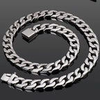 Massive Solid 316L Stainless Steel Necklace for Men High Polished 14/16MM Wide 55/60CM Long Cuban Link Chain Men's