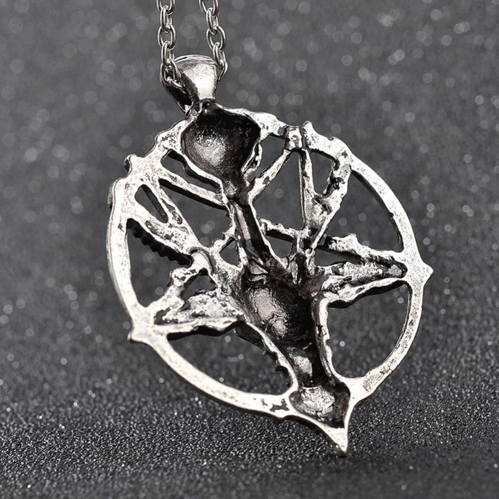 LaVeyan Baphomet Sigil Pendant Necklace — Inverted Pentagram