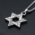 Star Steel Pendant Vintage David Punk Hexagonal