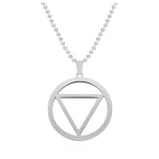 Vintage Trinity Symbol Necklace — Stainless Steel