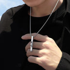 Silver Minimal Spiral Pendant Necklace Stainless
