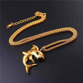 New Creative Fashionable Domineering Little Shark Pendant Necklace Punk Hip Hop Men Accessories Nightclub Jewelry