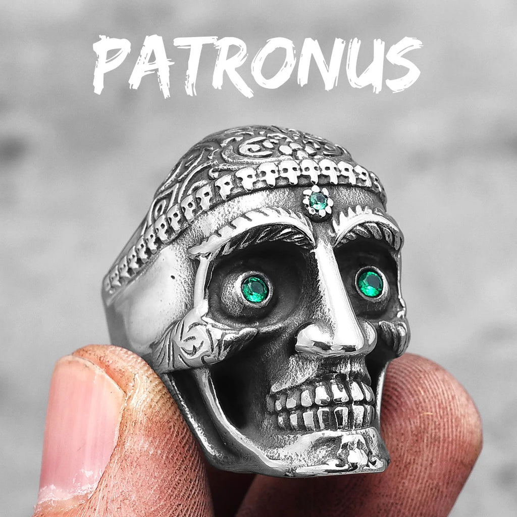 Various Skull Rings 316L Stainless Steel Men Skulls Ring Simple Skeleton Punk Rock Party for Rider Male Friend Jewelry Best Gift