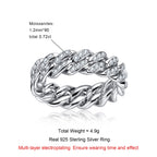 Iced Out Cuban Ring — 925 Silver