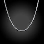 10pcs 16-24inch 925 Sterling Silver fashion 1MM Box chain for women Men necklace Charms wedding party jewelry Christmas gifts