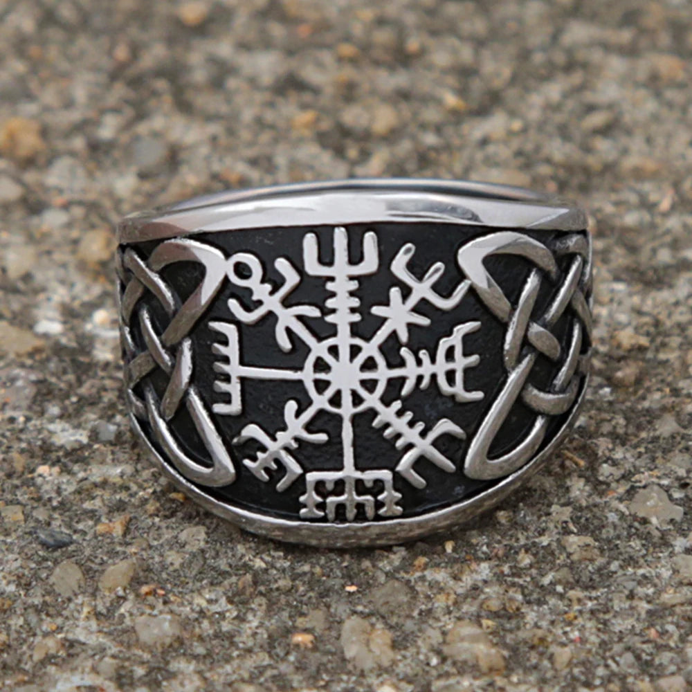 Viking Compass Odin Ring — Gold-Tone Stainless Steel