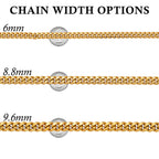 Hip Hop Bling Gold Cuban Link Chain Necklace For Men, Rapper Style Tank Chain Jewelry, Trendy Whip Chain Necklace