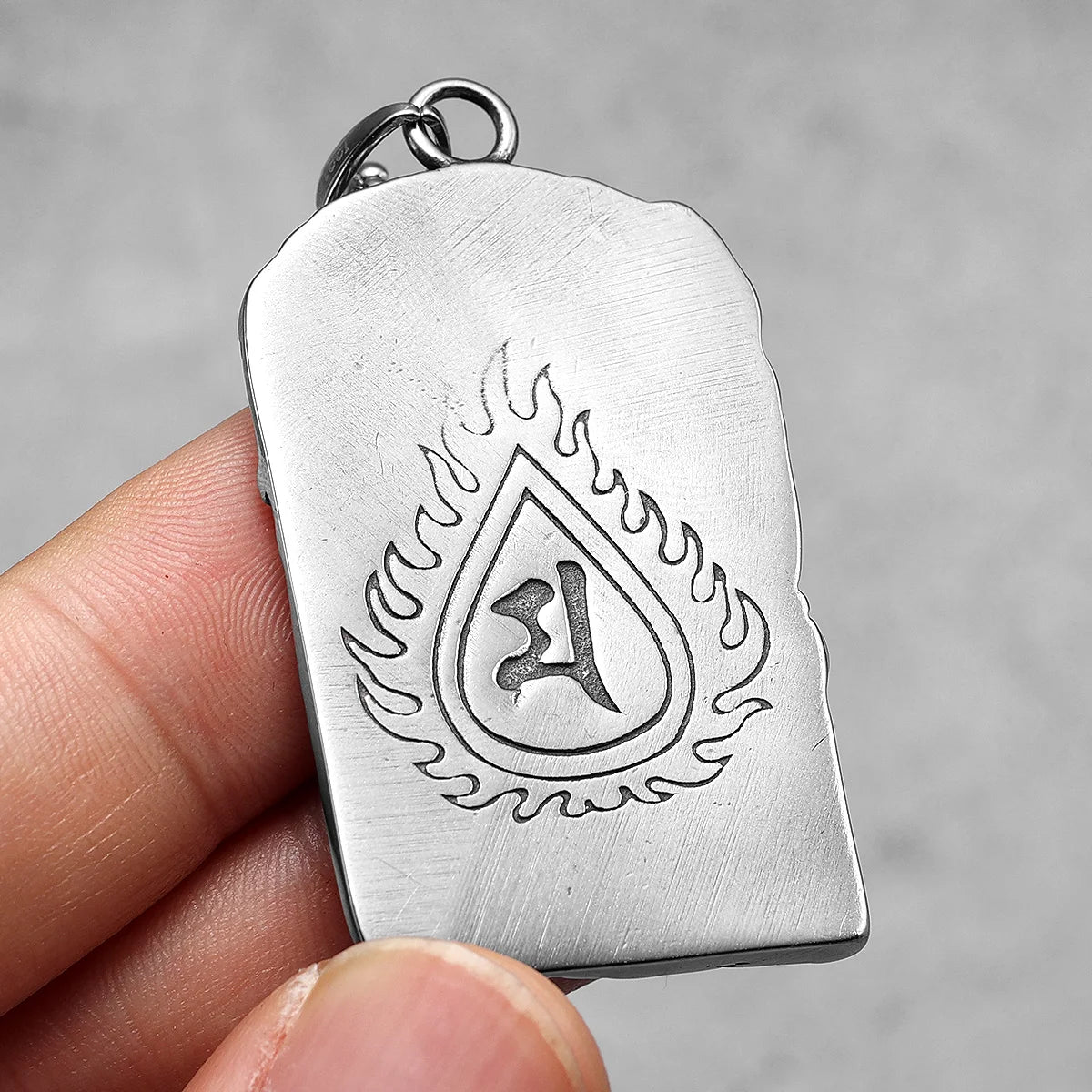 Tibetan Demon Stainless Steel Pendant Necklace