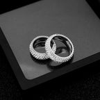 Luxury Iced Out Ring Homme Titanium Steel Chunky Rings For Men Women Couple Fashion Jewelry Accessories Wholesale Korea Style