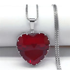 Gothic Heart Pendant Choker Necklace — Stainless Steel