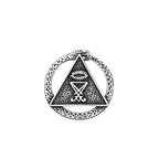 Ouroboros Triangle Eye Pendant Necklace — Amulet, Stainless Steel