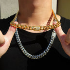 Iced Out Cuban Chain Necklace Stainless Steel 6-16MM