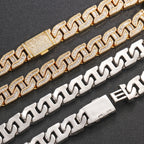 Iced Out Cuban Chain Necklace Stainless Steel 16MM