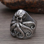 Pirate Skull Octopus Ring — Stainless Steel
