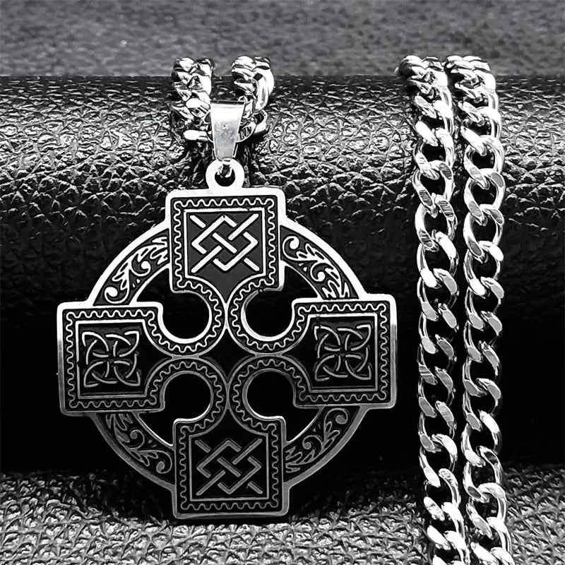 Gothic Celtic Cross Pendant — Stainless