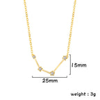 Unift Clear Zircon Zodiac Constellation Women Necklaces Star Sign Pisces Aries Taurus Pendant Fashion Horoscope Amulet Jewelry