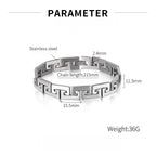 Chunky Men Bracelet,Thick Stainless Steel Strap Chain Link Wristband,Punk Male Jewelry Gift