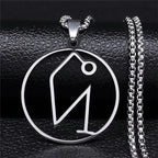 Azazel Sigil Silver Pendant Necklace — Stainless Steel