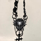 Cross Leather Pendant Necklace