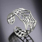 My Shape Punk Spider Ring Stainless Steel Adjustable Open Finger Rings Animal Fashion Jewelry Women Men  Teen Halloween Gift