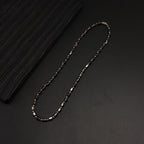 Black Hematite Gold Spacer Bead Necklace — Two-Tone