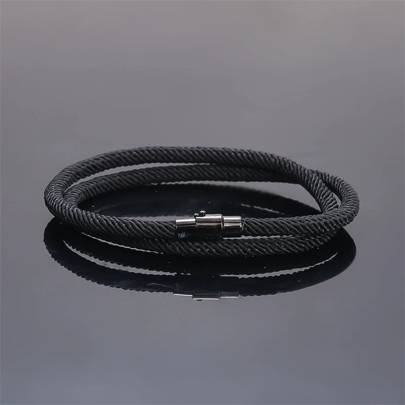 New Minimalist Men's Rope Bracelet Double Layer Survival Bracelet Accessories Boyfriend Gift Magnet Buckle Men's