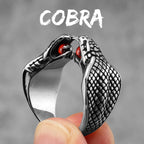 Animal Snake Cobra Series Stainless Steel Men Rings Punk Trendy for Women Fashion Jewelry Halloween Creativity Gift Wholesale