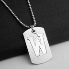 Steel Pendant 316L Initials Letter Name