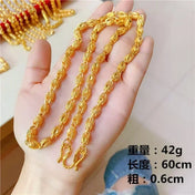 Gold-Tone Boss Ball Chain Statement Necklace