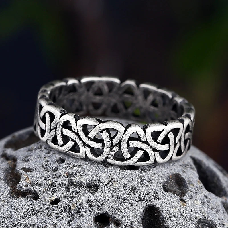 Men's 316L stainless-steel rings Vintage Viking Rune Odin 's Symbol Ring Amulet for teens Jewelry Boyfriend Gifts