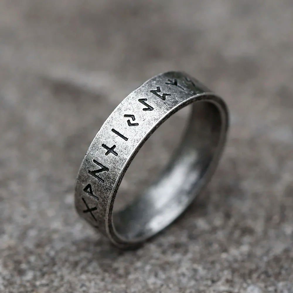 Viking Odin Rune Letter Ring — Stainless Steel