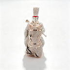 LYEE CYEE Luxury Hip Hop Style Yuan Ma Combination Gorilla Animal Pendant Can Be Paired with Cuban Chain Rap Singer