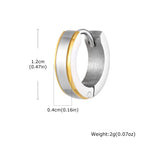Minimal Circle Huggie Hoop Earrings — Stainless Steel