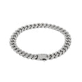 Gold Plated Silver Plated Stainless Steel Cubic Zirconia Iced Out Cuban Link Chain Hip Hop Jewelry Men Shiny Fashion Necklace