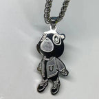 Exquisite Fashion Stainless Steel Cute BearPendant Necklace Hip Hop Necklace for men and women Rapper fan Gift Jewelry