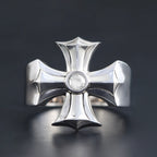Iced Out Cross Jesus Ring — 925 Silver
