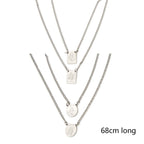 Virgin Mary Curb Chain Necklace — Silver