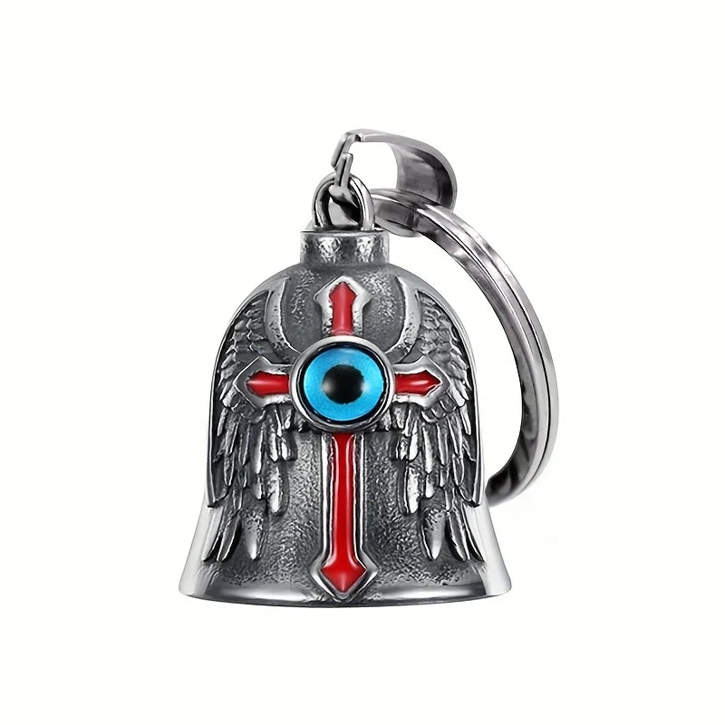 Norse Gods Odin Celtic Knot Motorcycle Bell Necklace Men's Punk Riding Rock Lucky Exorcism Amulet Jewelry