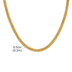 Vnox 3/5/7/9mm Thick Cuban Chain Necklaces for Men Women,Simple Miami Curb Links Collar,Waterproof Stainless Steel Unisex Chain