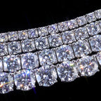 925 VVS Moissanite Tennis Chain Fine Jewelry 2/3/4/5MM Width Iced Out Bling Moissanite Bracelet Sterling Silver for Women Men
