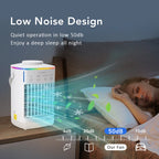 Desktop Air Conditioner Fan Portable Air Cooler Fan With LED Night Light Humidifier Mini Water & Ice Cooling Fan For