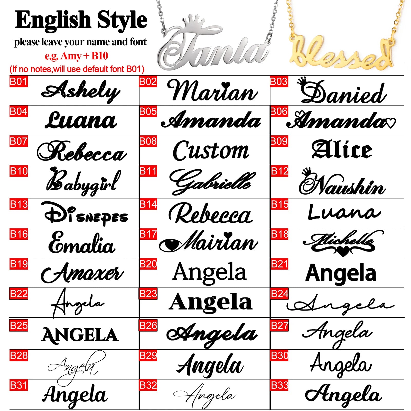Personalized Arabic Name Necklace for Women Men Custom Arabic Stainless Steel Pendant Jewelry Customized Necklace Box