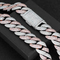 Rose Gold Cuban Chain Necklace Iced Out 22MM