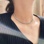 4mm Row Zircon Tennis Chain Necklace