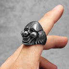Clown Skull Ring Black — Stainless Steel